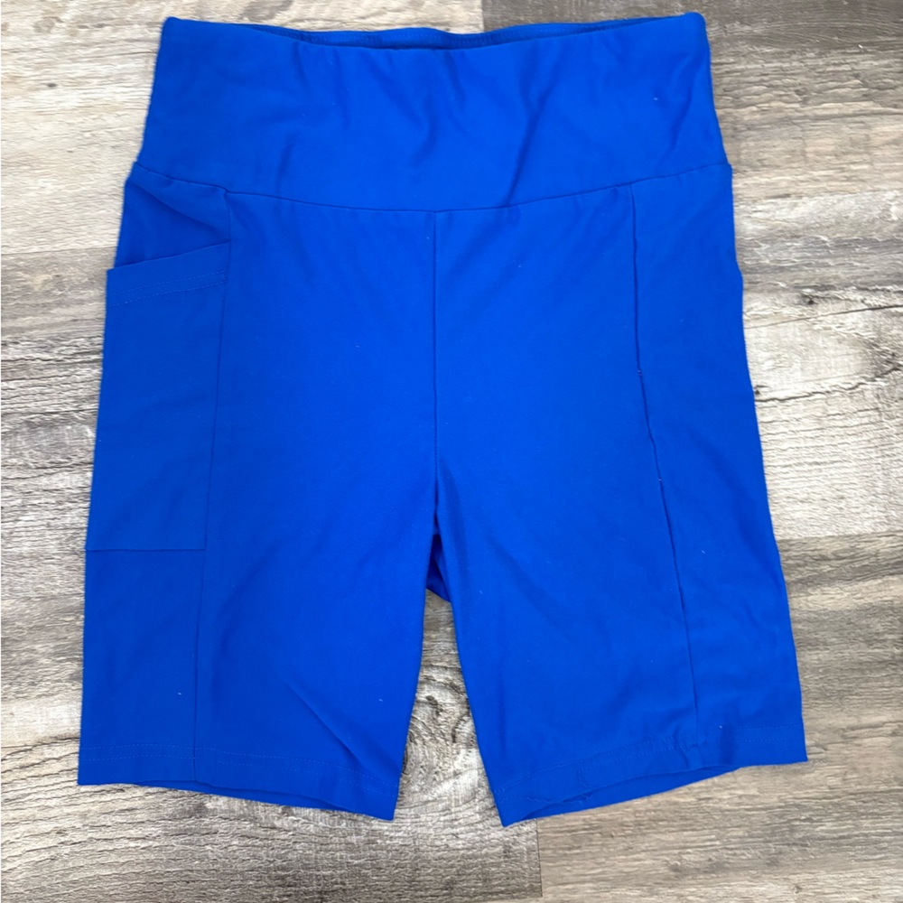 Blue Biker Shorts